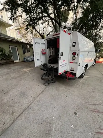 Magnet Plumbing service vehicle on-site for Grease Trap Cleaning in Britigans Sunset Ridge